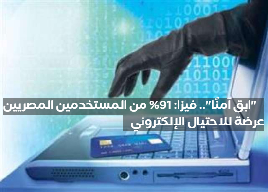 فيزا : 91%من المستخدمين المصريين عرضة لعمليات الاحتيال الإلكتروني